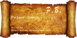 Pelger Bence névjegykártya